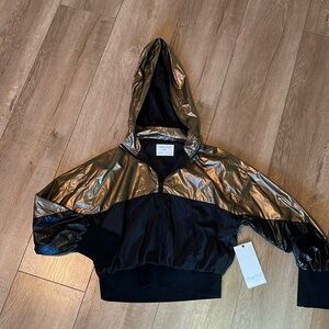 NWT Sovereign Code Metallic Bronze & Black Half Zip Lightweight Jacket Size 12